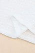 White Voluminous Printed Puff Sleeve Textured Top